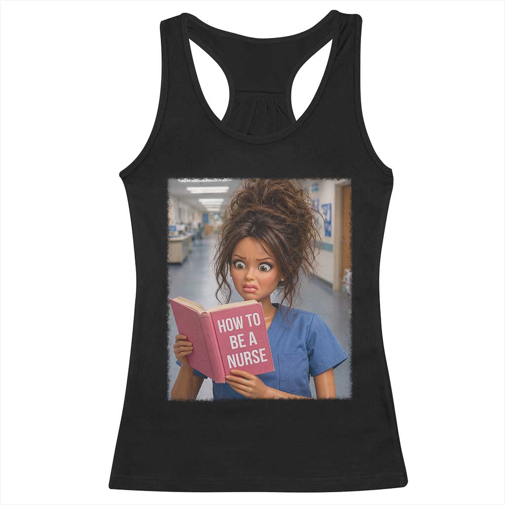 Funny Nursing Student Doll Face Meme Racerback Tank Top Future Nurse Gift TS12 Black Print Your Wear