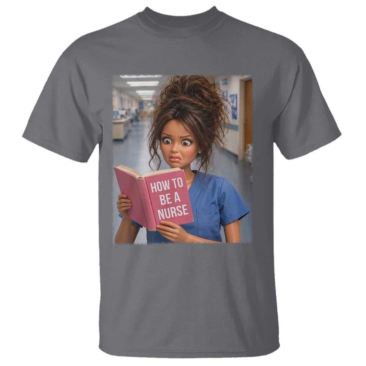 Funny Nursing Student Doll Face Meme T Shirt Future Nurse Gift TS12 Charcoal Print Your Wear