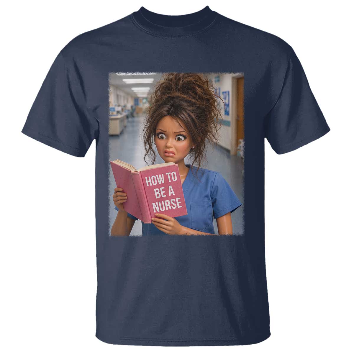 Funny Nursing Student Doll Face Meme T Shirt Future Nurse Gift TS12 Navy Print Your Wear