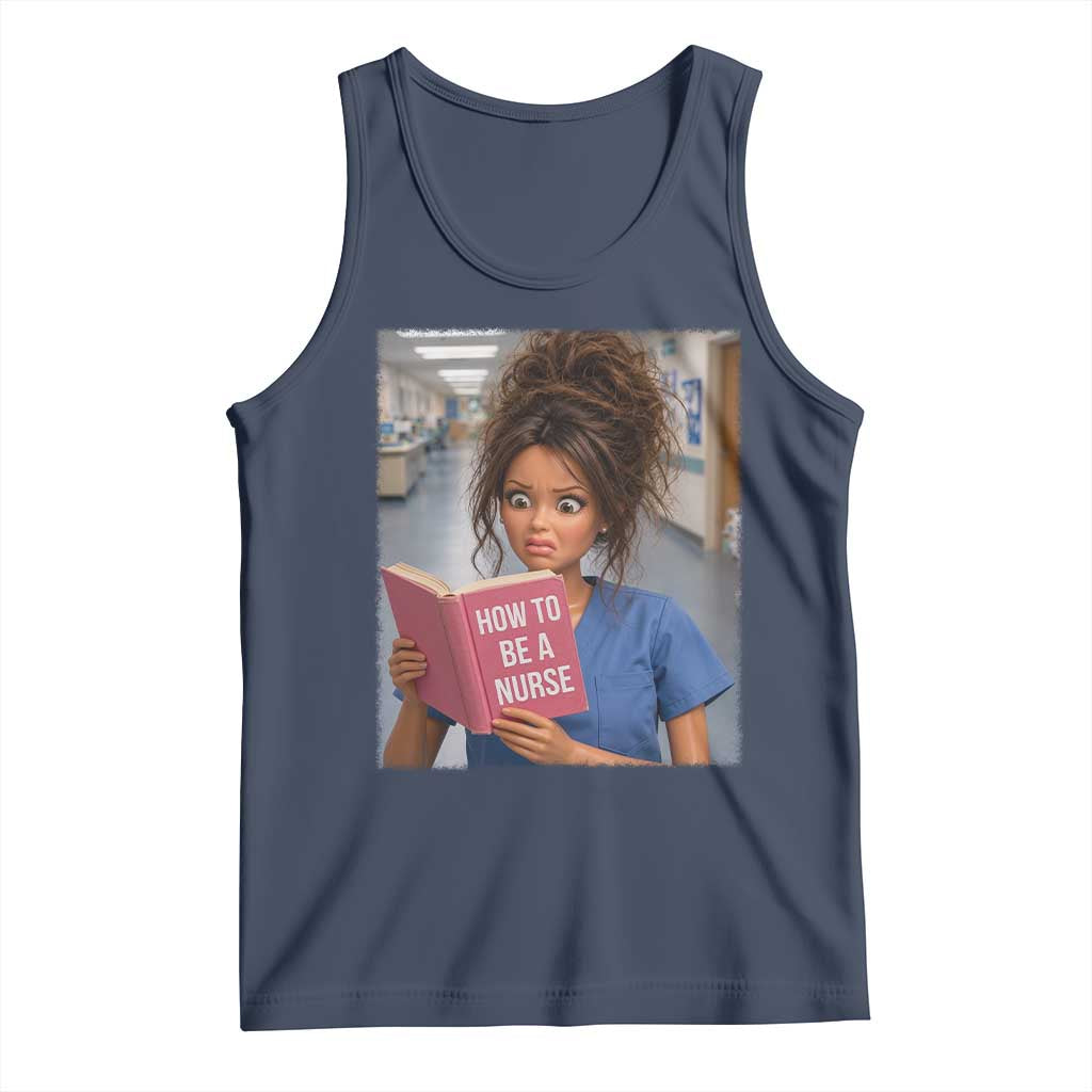 Funny Nursing Student Doll Face Meme Tank Top Future Nurse Gift TS12 Navy Print Your Wear