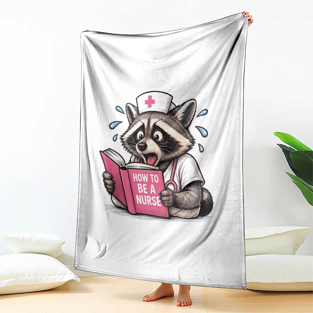 Funny Raccoon Nursing Student Healthcare Gift Throw Blanket TS12 Print Your Wear