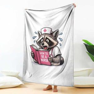Funny Raccoon Nursing Student Healthcare Gift Throw Blanket TS12 Print Your Wear