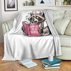 Funny Raccoon Nursing Student Healthcare Gift Throw Blanket TS12 Print Your Wear