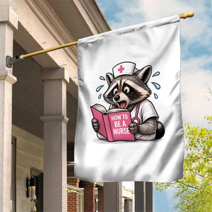 Funny Raccoon Nursing Student Healthcare Gift Garden Flag TS12 Print Your Wear
