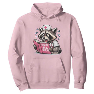 Funny Raccoon Nursing Student Healthcare Gift Hoodie TS12 Light Pink Print Your Wear