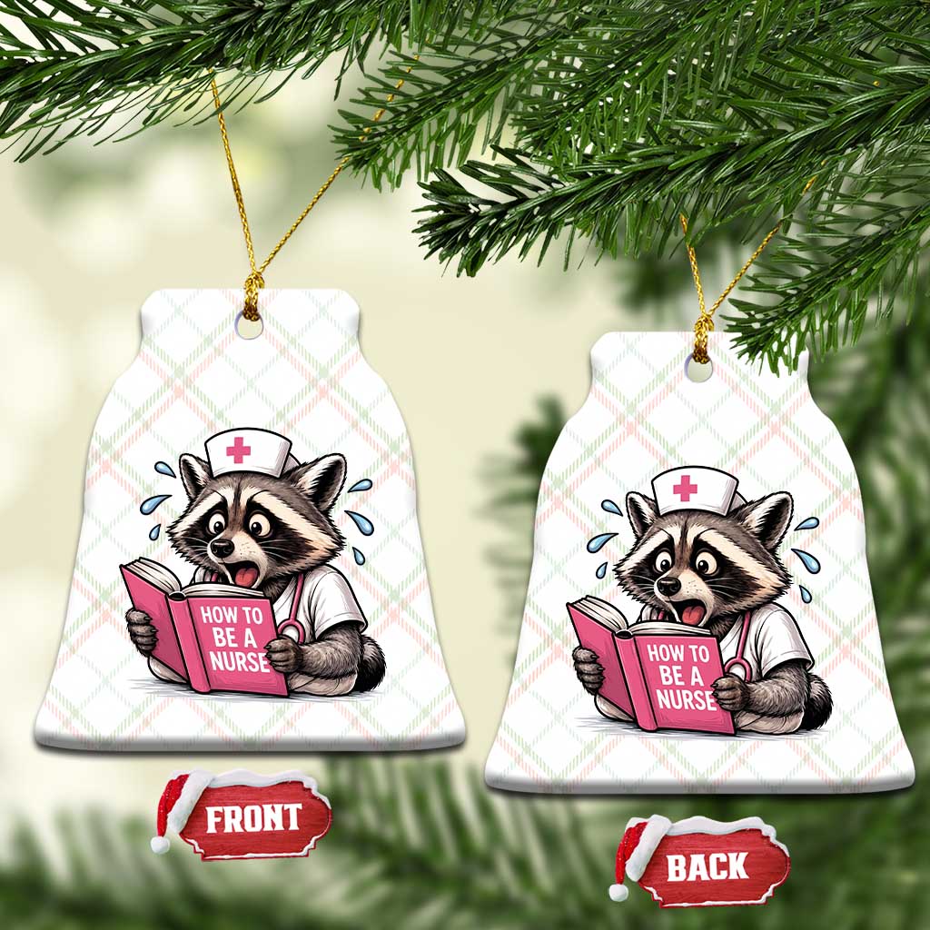 Funny Raccoon Nursing Student Healthcare Gift Ceramic Ornament TS12 Print Your Wear