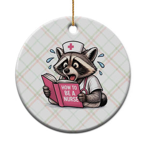 Funny Raccoon Nursing Student Healthcare Gift Ceramic Ornament TS12 1pc Christmas Plaid Print Your Wear