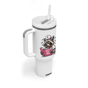 Funny Raccoon Nursing Student Healthcare Gift Tumbler With Handle TS12 Print Your Wear