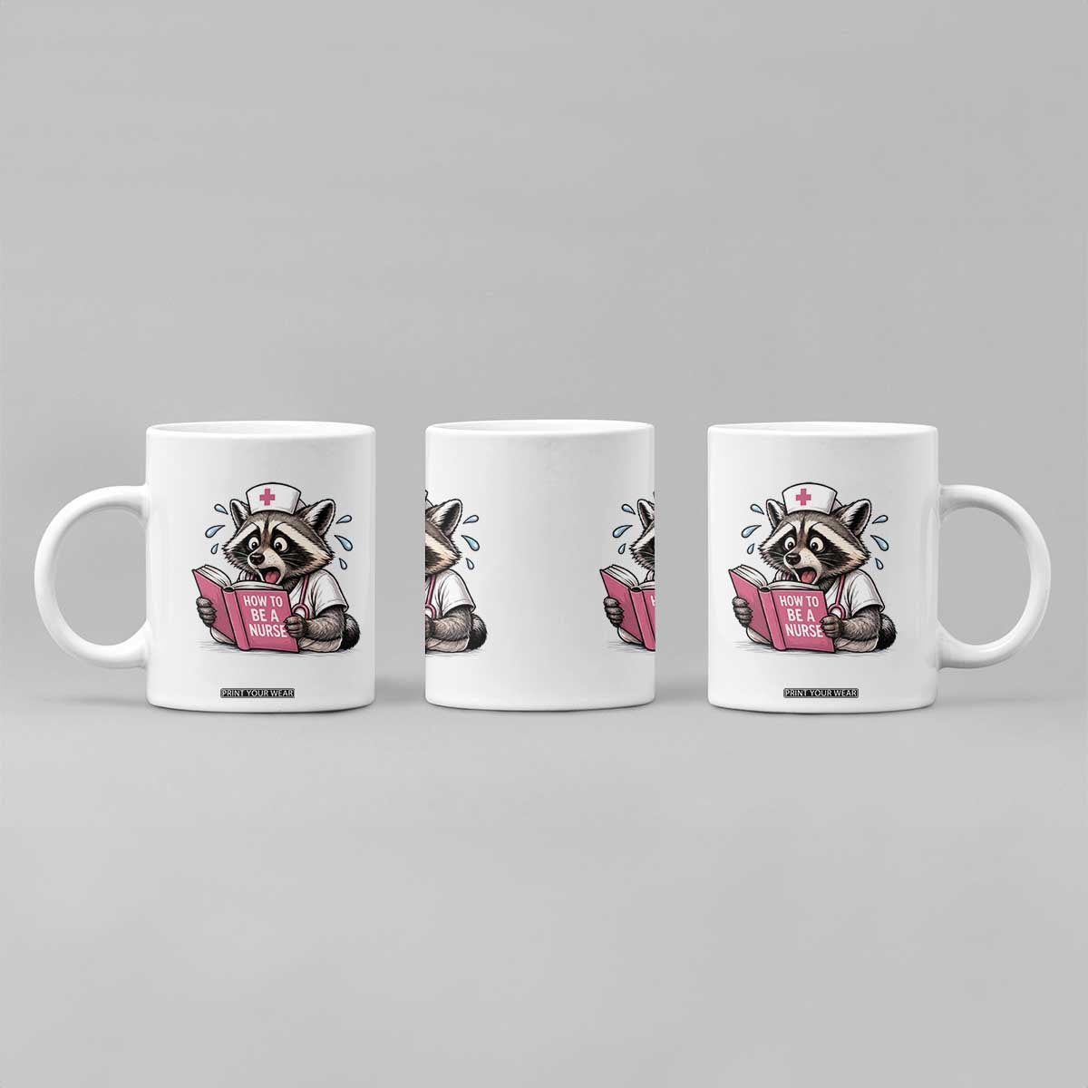 Funny Raccoon Nursing Student Healthcare Gift Coffee Mug TS12 Print Your Wear