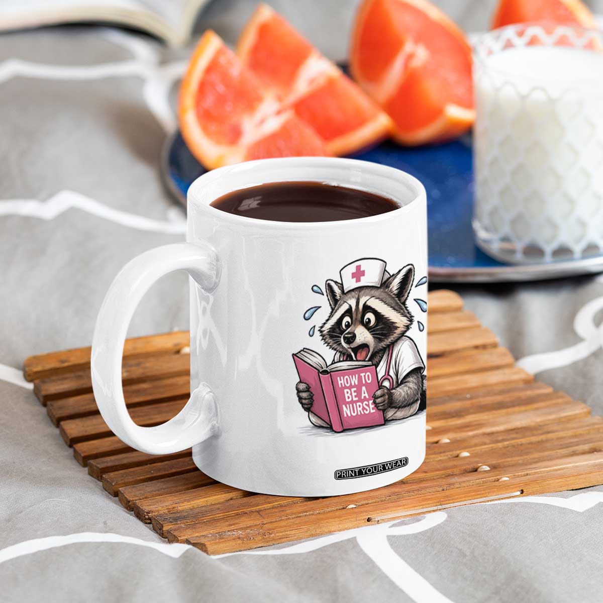 Funny Raccoon Nursing Student Healthcare Gift Coffee Mug TS12 Print Your Wear