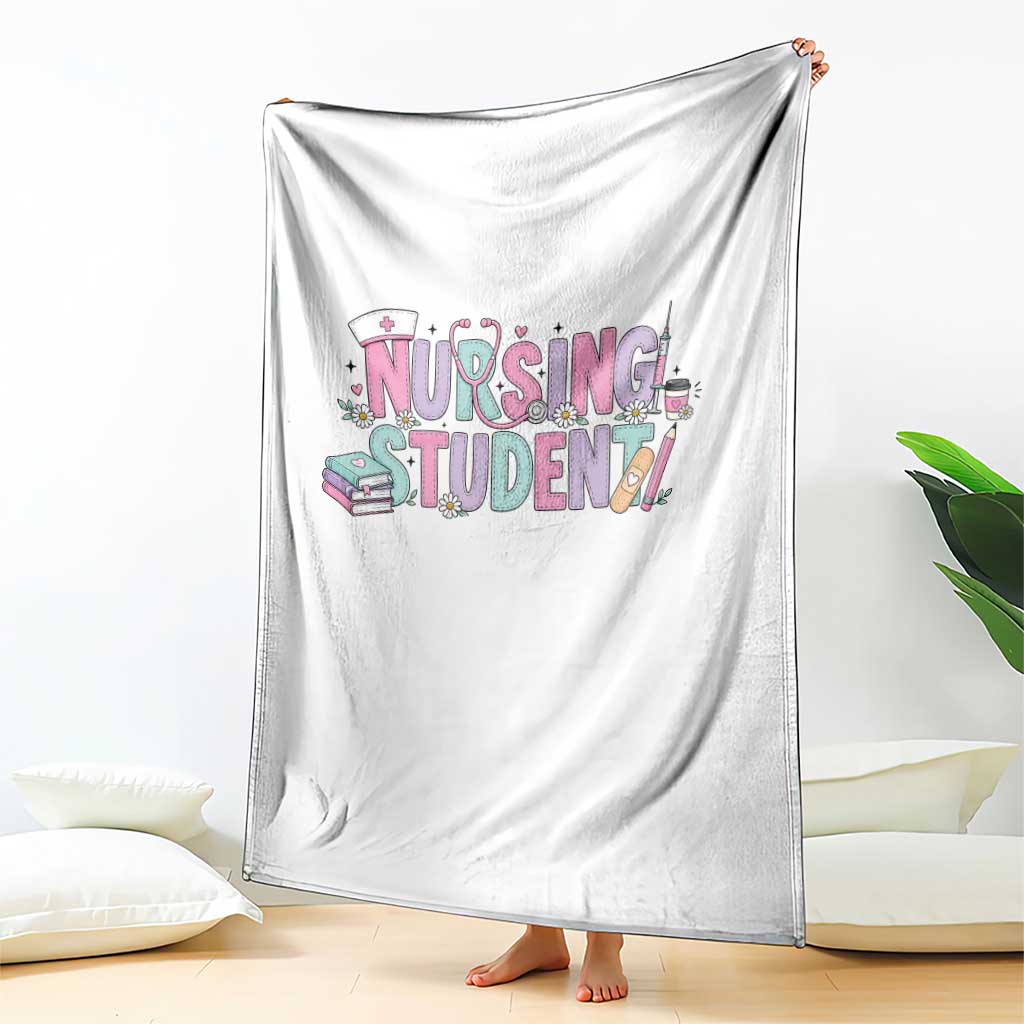 Pastel Nursing Student Medical School Gift Throw Blanket TS12 Print Your Wear