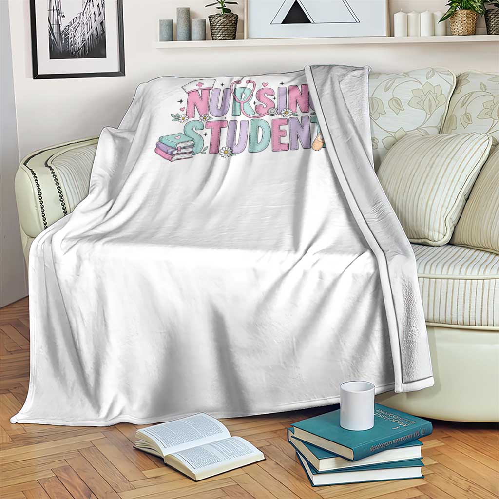 Pastel Nursing Student Medical School Gift Throw Blanket TS12 Print Your Wear