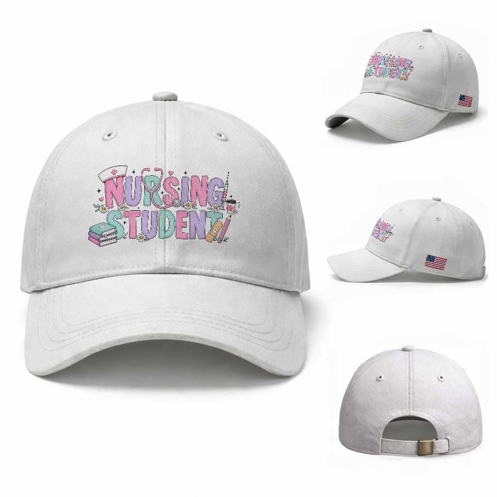 Pastel Nursing Student Medical School Gift Baseball Cap TS12 Baseball Cap Universal Fit White Print Your Wear