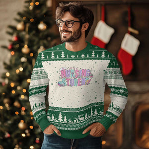 Pastel Nursing Student Medical School Gift Ugly Christmas Sweater TS12 Beige Green Print Your Wear