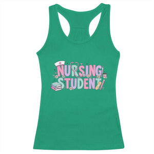 Pastel Nursing Student Medical School Gift Racerback Tank Top TS12 Irish Green Print Your Wear