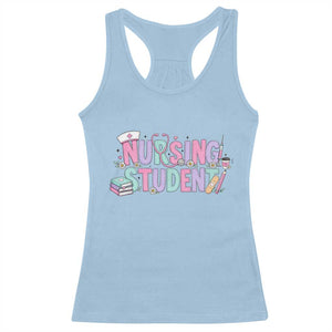 Pastel Nursing Student Medical School Gift Racerback Tank Top TS12 Light Blue Print Your Wear