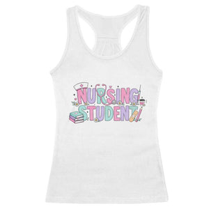 Pastel Nursing Student Medical School Gift Racerback Tank Top TS12 White Print Your Wear