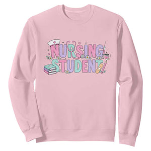 Pastel Nursing Student Medical School Gift Sweatshirt TS12 Light Pink Print Your Wear