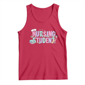 Pastel Nursing Student Medical School Gift Tank Top TS12 Red Print Your Wear