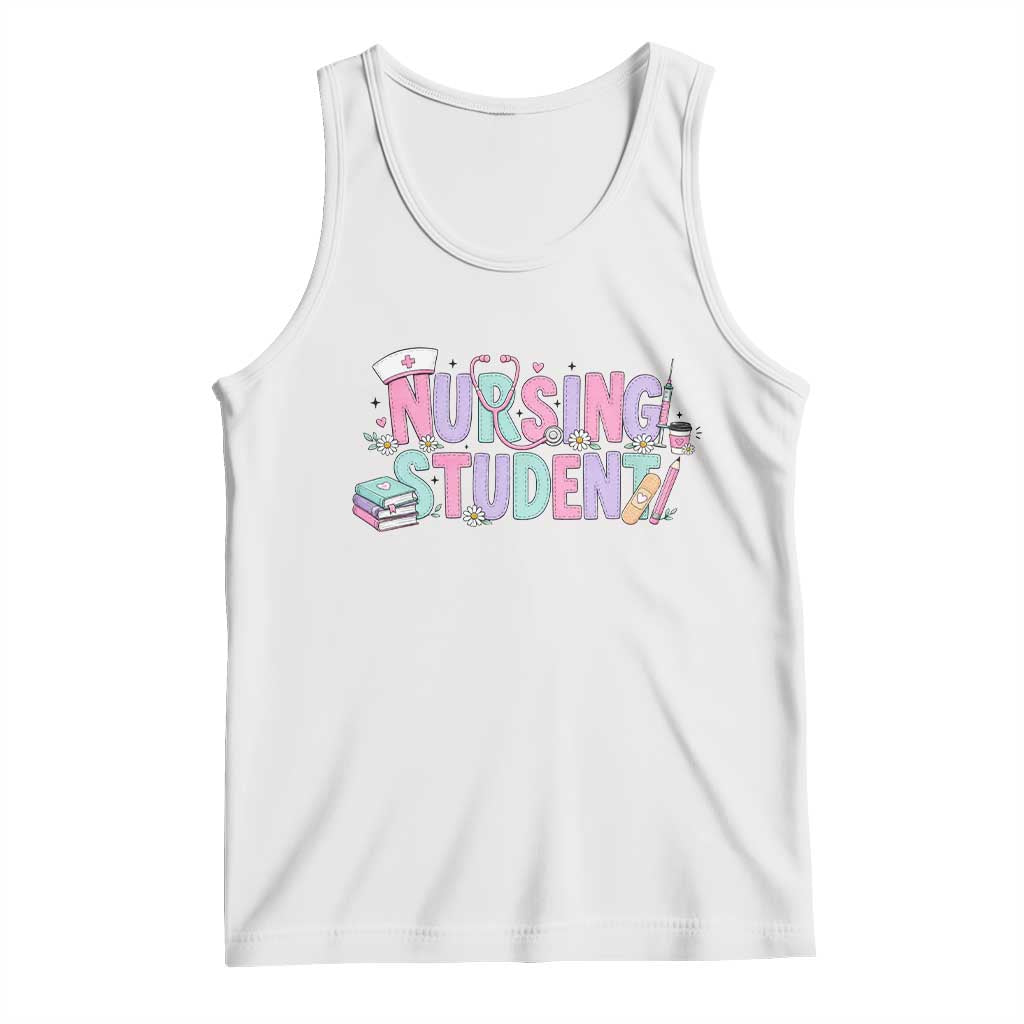 Pastel Nursing Student Medical School Gift Tank Top TS12 White Print Your Wear