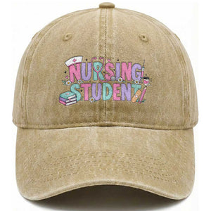 Pastel Nursing Student Medical School Gift Washed Cotton Baseball Cap TS12 Print Your Wear
