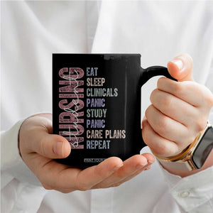 Funny Student Nurse Life Coffee Mug Eat Sleep Clinicals Panic Study Repeat TS12 Print Your Wear