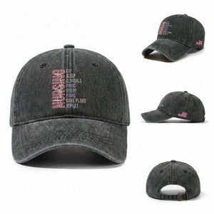 Funny Student Nurse Life Washed Cotton Baseball Cap Eat Sleep Clinicals Panic Study Repeat TS12 Washed Cap Universal Fit Dark Green Print Your Wear