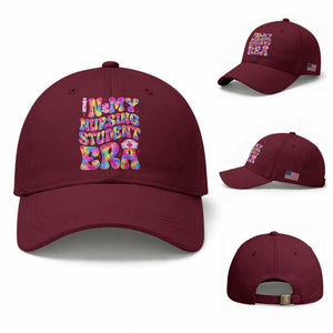 In My Nursing Student Era Baseball Cap Future Nurse Gift TS12 Baseball Cap Universal Fit Maroon Print Your Wear