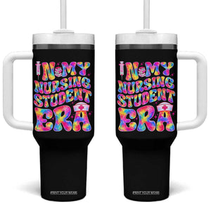 In My Nursing Student Era Tumbler With Handle Future Nurse Gift TS12 One Size: 40 oz Black Print Your Wear