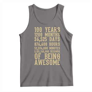 Vintage 100th Birthday Gift Tank Top 100 Years Of Being Awesome TS12 Deep Heather Print Your Wear