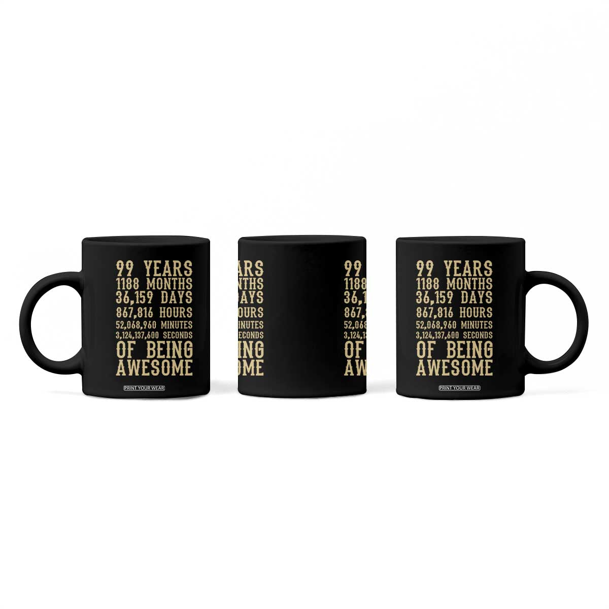 Vintage 99th Birthday Gift Coffee Mug 99 Years Of Being Awesome TS12 Print Your Wear