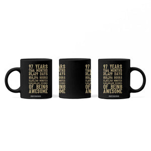 Vintage 97th Birthday Gift Coffee Mug 97 Years Of Being Awesome TS12 Print Your Wear