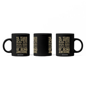 Vintage 96th Birthday Gift Coffee Mug 96 Years Of Being Awesome TS12 Print Your Wear