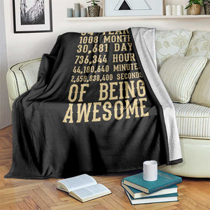 Vintage 84th Birthday Gift Throw Blanket 84 Years Of Being Awesome TS12 Print Your Wear