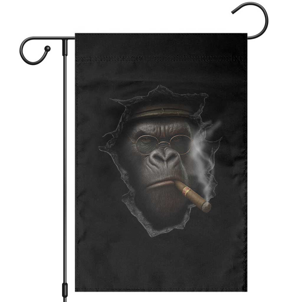 Cool Gorilla With Cigar Garden Flag Animal Lover Gift TS12 Black Print Your Wear