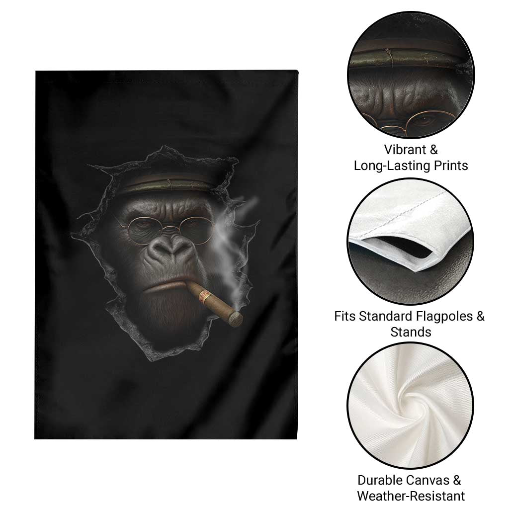 Cool Gorilla With Cigar Garden Flag Animal Lover Gift TS12 Print Your Wear