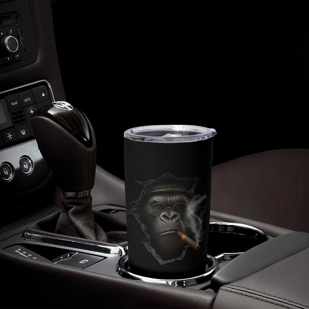Cool Gorilla With Cigar Tumbler Cup Animal Lover Gift TS12 Print Your Wear