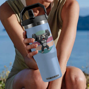 Fitness Lover Gift Flip Straw Tumbler Powerlifting Gorilla Strength TS12 One Size: 30 oz Light Blue Print Your Wear