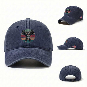 Fitness Lover Gift Washed Cotton Baseball Cap Powerlifting Gorilla Strength TS12 Washed Cap Universal Fit Navy Print Your Wear