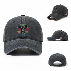 Fitness Lover Gift Washed Cotton Baseball Cap Powerlifting Gorilla Strength TS12 Washed Cap Universal Fit Dark Gray Print Your Wear