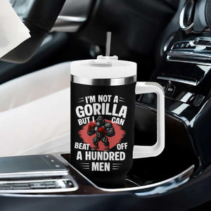 Funny Boxing Tumbler With Handle Not A Gorilla But I Can Beat Off A Hundred Men TS12 Print Your Wear