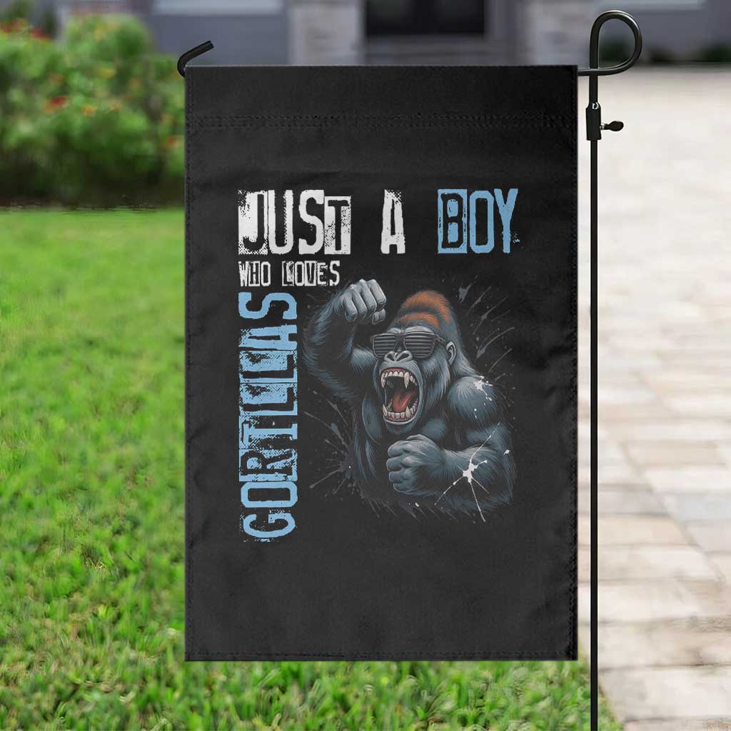 Just A Boy Who Loves Gorillas Garden Flag Gorilla Lover Gift TS12 Print Your Wear