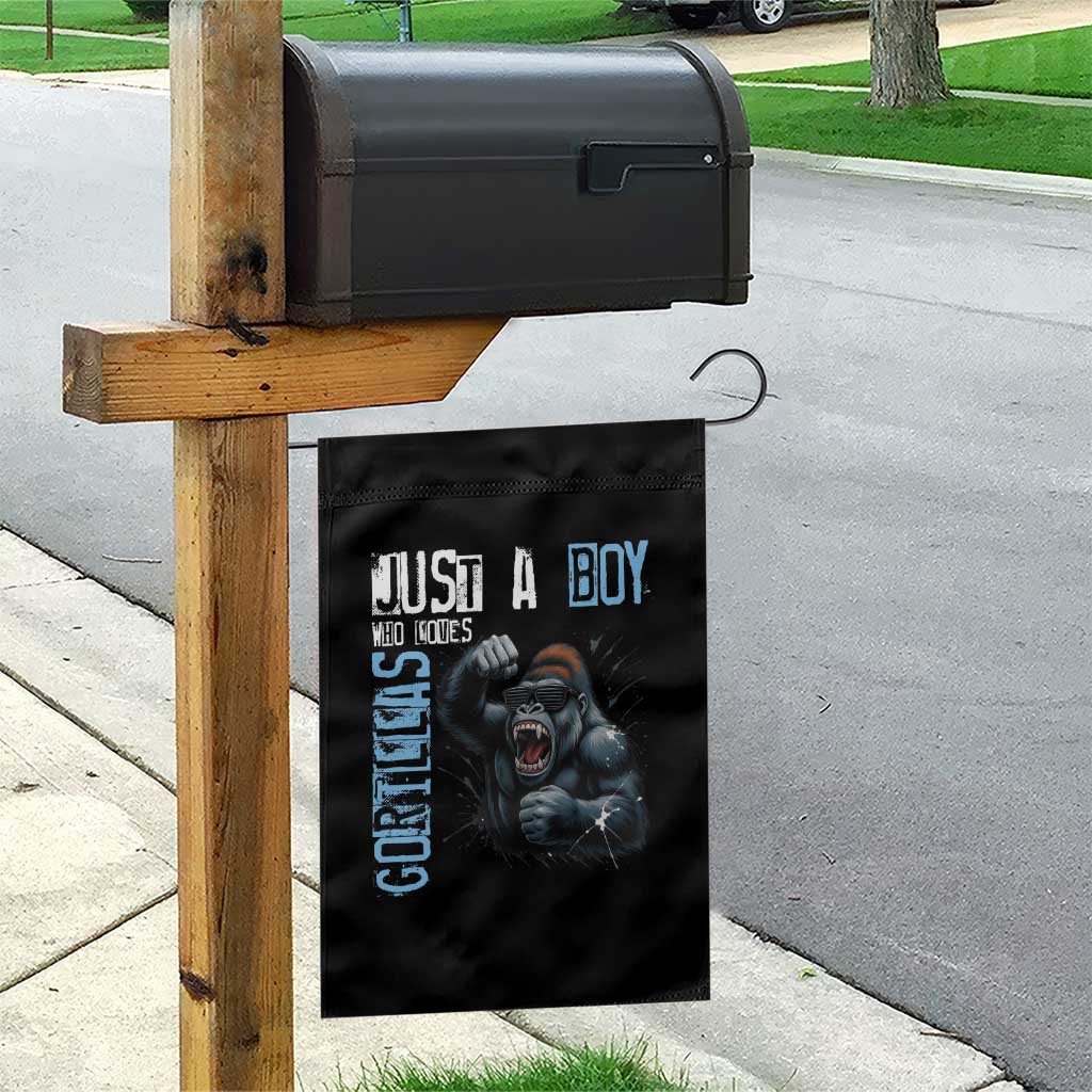 Just A Boy Who Loves Gorillas Garden Flag Gorilla Lover Gift TS12 Print Your Wear