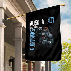 Just A Boy Who Loves Gorillas Garden Flag Gorilla Lover Gift TS12 Print Your Wear
