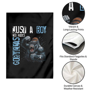 Just A Boy Who Loves Gorillas Garden Flag Gorilla Lover Gift TS12 Print Your Wear