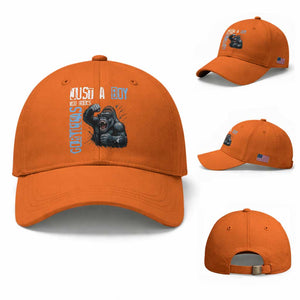 Just A Boy Who Loves Gorillas Baseball Cap Gorilla Lover Gift TS12 Baseball Cap Universal Fit Orange Print Your Wear