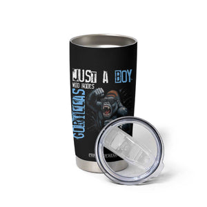 Just A Boy Who Loves Gorillas Tumbler Cup Gorilla Lover Gift TS12 Print Your Wear