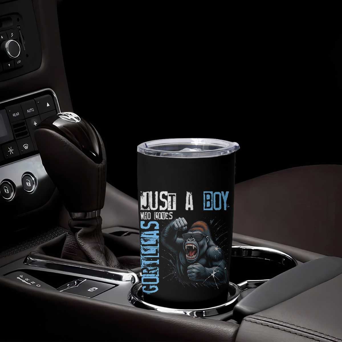 Just A Boy Who Loves Gorillas Tumbler Cup Gorilla Lover Gift TS12 Print Your Wear