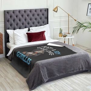 Funny Gorilla Lover Gift Throw Blanket Just A Boy Who Loves Gorillas TS12 Print Your Wear
