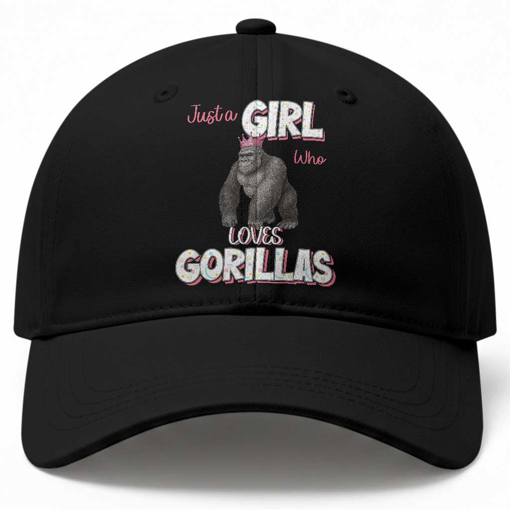 Gorilla Lover Gift Baseball Cap Just A Girl Who Loves Gorillas TS12 Print Your Wear